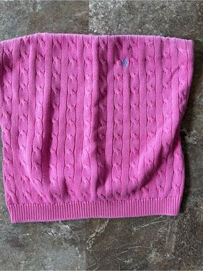 Ralph Lauren Pink Cable-Knit Tube Top